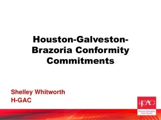 Houston-Galveston-Brazoria Conformity Commitments