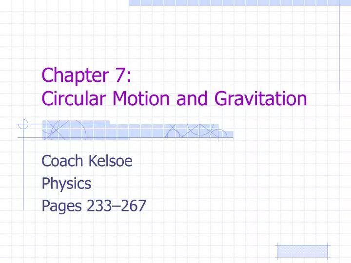 chapter 7 circular motion and gravitation