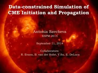 Data-constrained Simulation of CME Initiation and Propagation