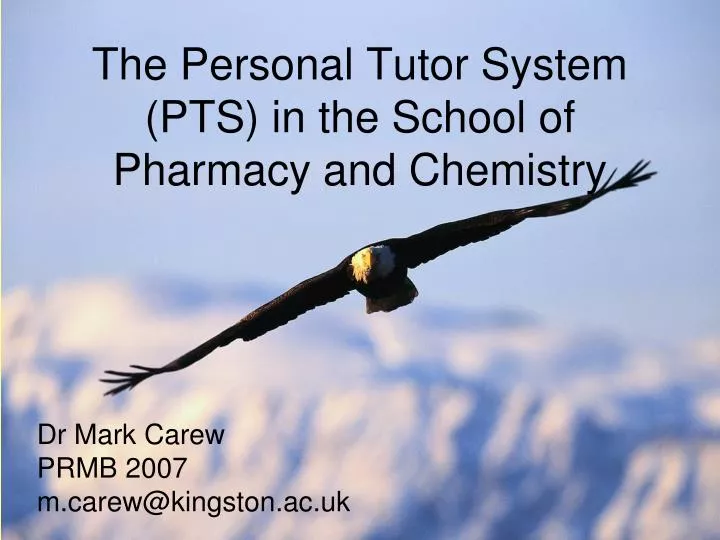 the personal tutor system pts in the school of pharmacy and chemistry