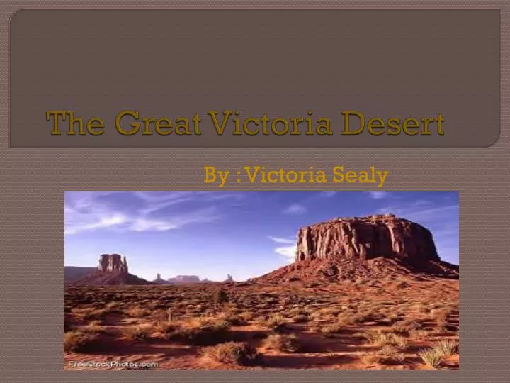 the great victoria desert