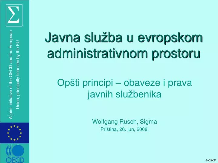 javna slu ba u evropskom administrativnom prostoru