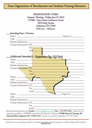 Texas Organization of Baccalaureate and Graduate Nursing Education