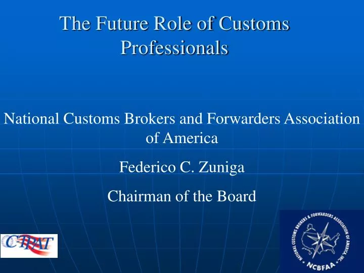 the future role of customs professionals