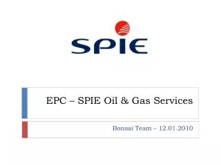 EPC – SPIE Oil &amp; Gas Services