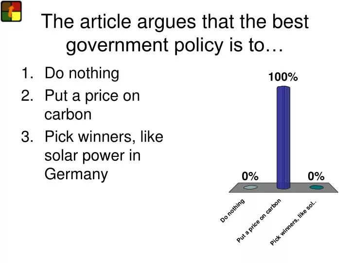 the article argues that the best government policy is to