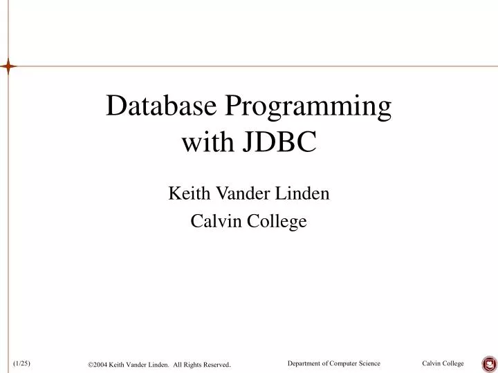 database programming with jdbc