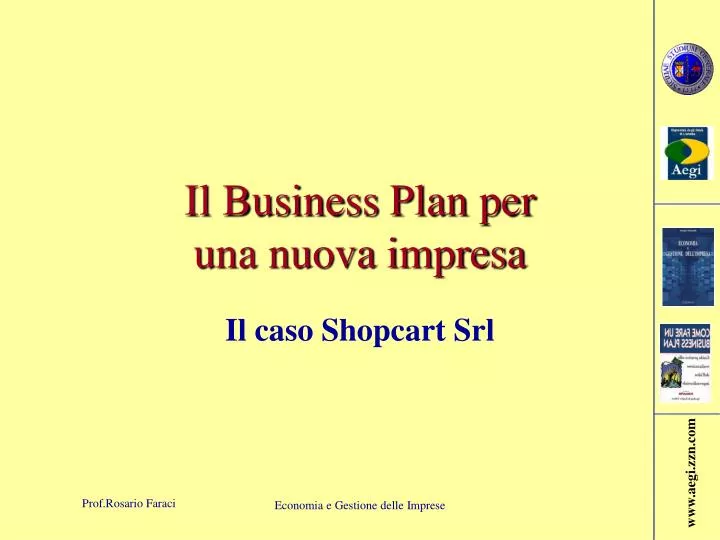 il business plan per una nuova impresa