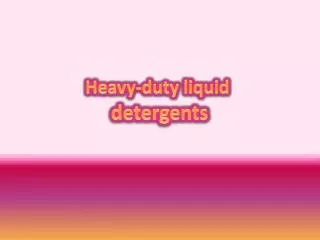 Heavy-duty liquid detergents