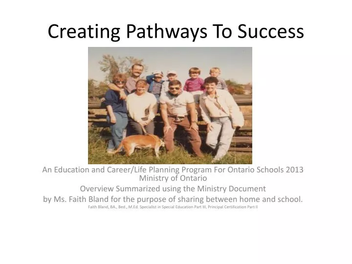 c reating pathways to success