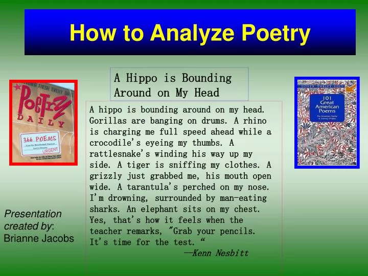 how to analyze poetry