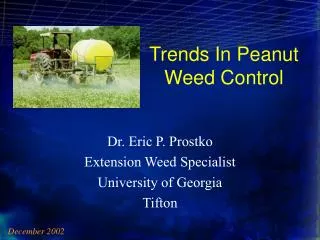Trends In Peanut Weed Control