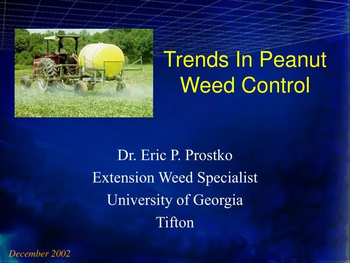 trends in peanut weed control