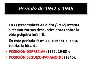 per odo de 1932 a 1946