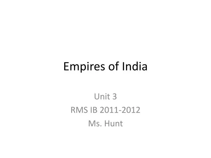 empires of india