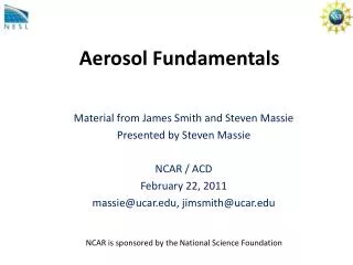 Aerosol Fundamentals