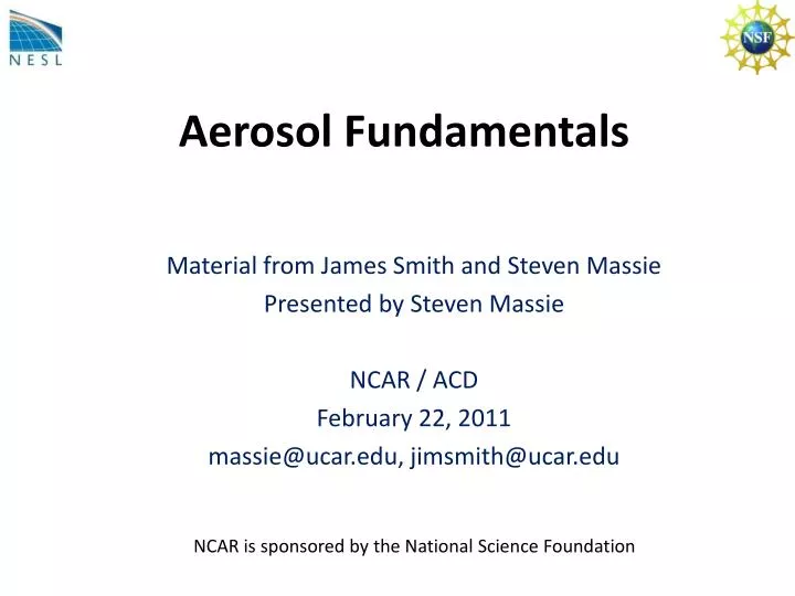 aerosol fundamentals