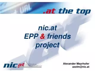 nic.at EPP &amp; friends project