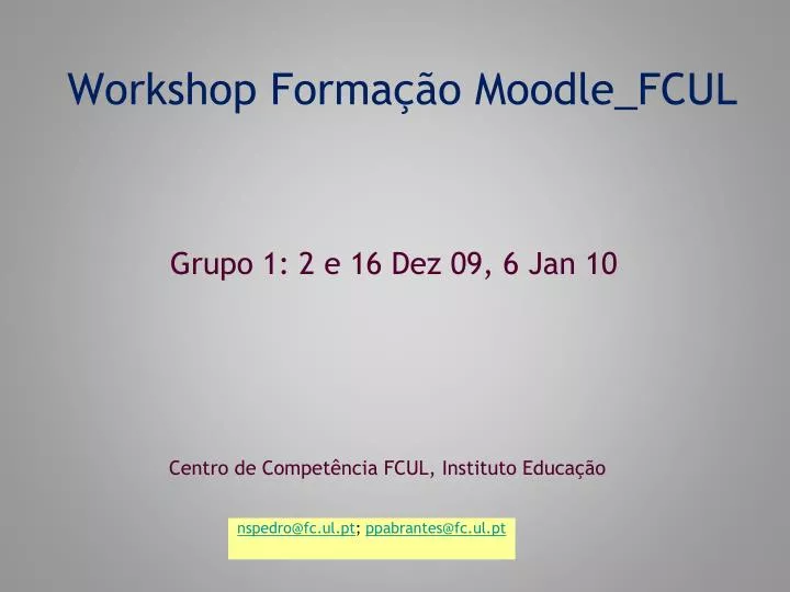 workshop forma o moodle fcul