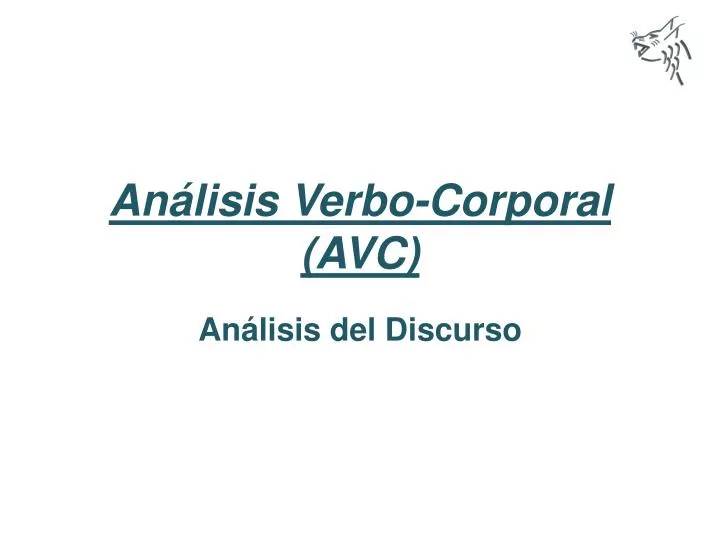 an lisis verbo corporal avc