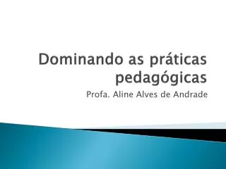 dominando as pr ticas pedag gicas