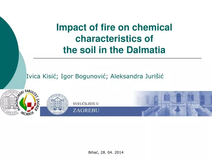 impact of fire on chemical characteristics of the soil in the dalmatia