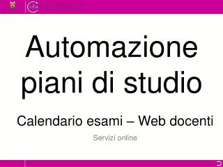 automazione piani di studio