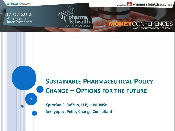 sustainable pharmaceutical policy change options for the future