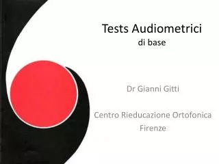 tests audiometrici di base