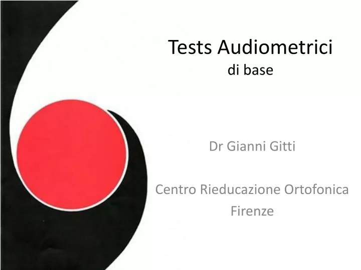 tests audiometrici di base