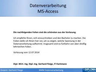 datenverarbeitung ms access