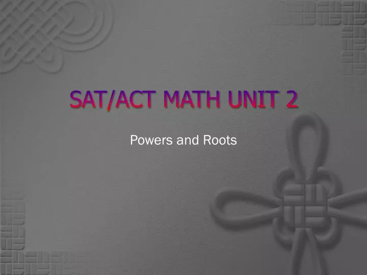 sat act math unit 2