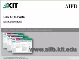 das aifb portal