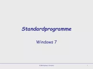 standardprogramme