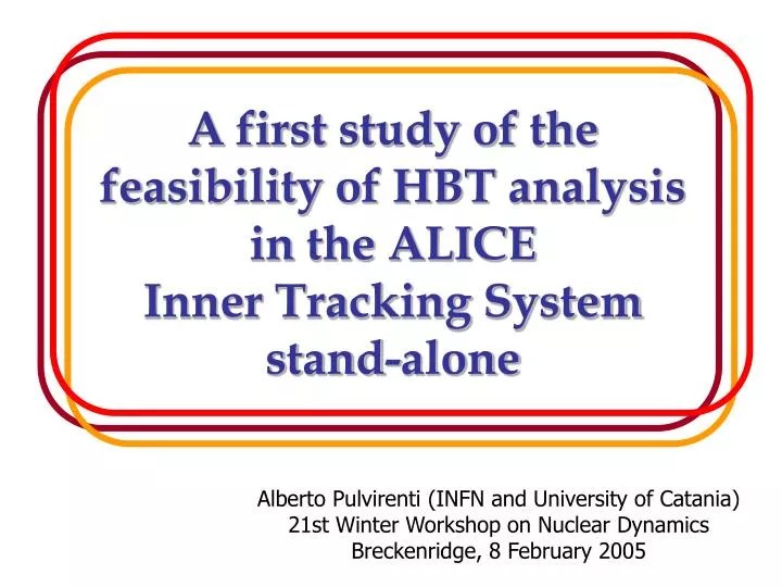 a first study of the feasibility of hbt analysis in the alice inner tracking system stand alone