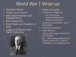 World War I Wrap-up