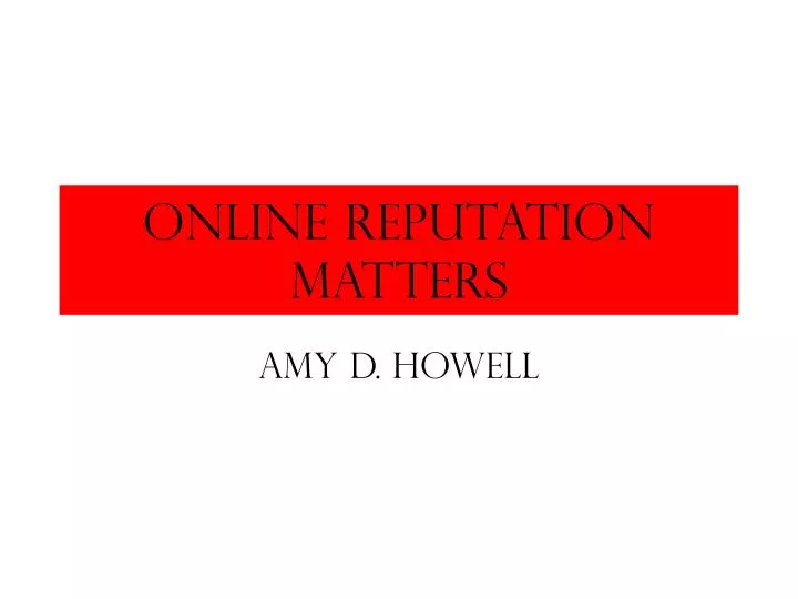 online reputation matters