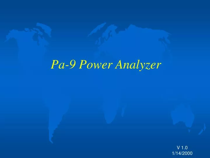 pa 9 power analyzer
