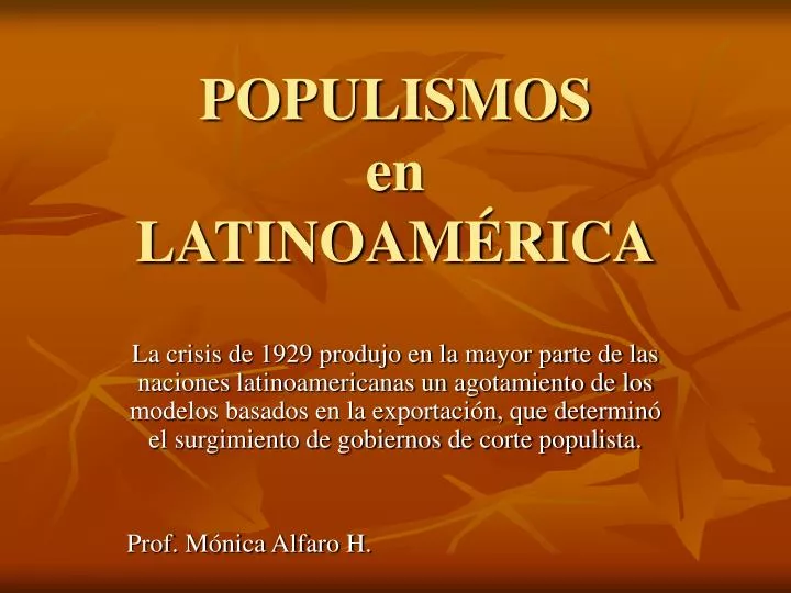 populismos en latinoam rica