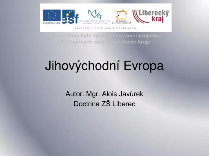 jihov chodn evropa