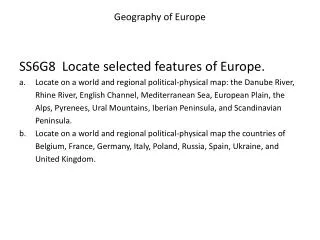 Geography of Europe