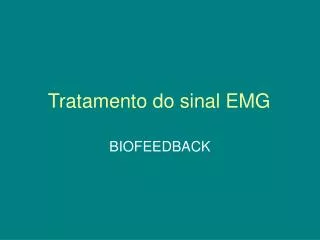 tratamento do sinal emg