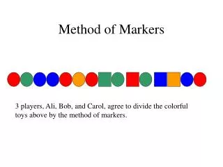 Method of Markers
