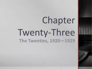 chapter twenty three