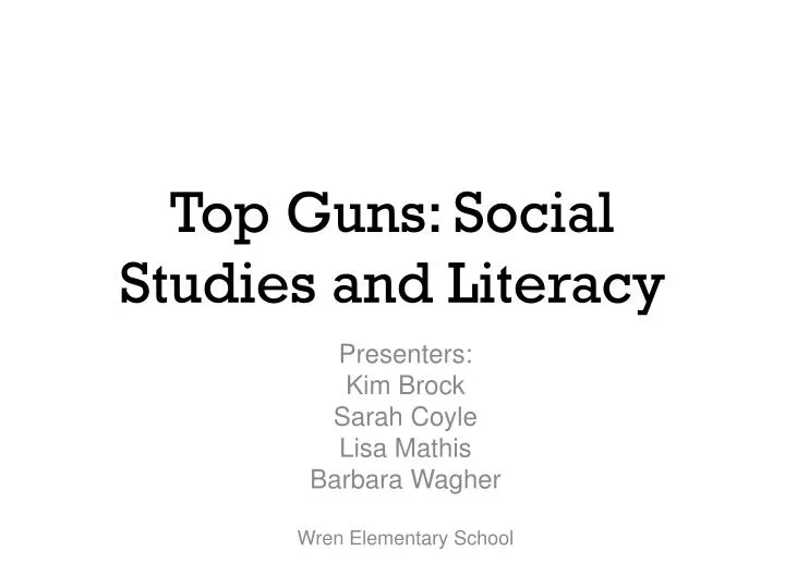 top guns social studies and literacy