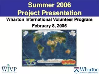 Summer 2006 Project Presentation