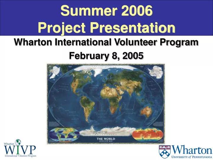 summer 2006 project presentation