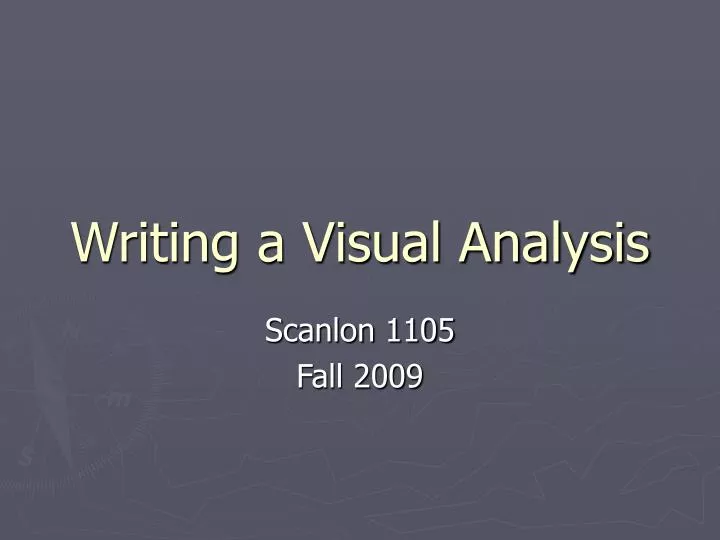 writing a visual analysis