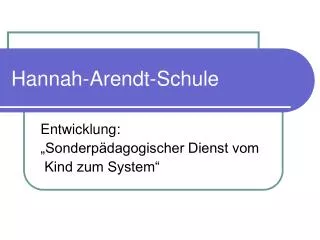 hannah arendt schule