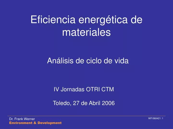 eficiencia energ tica de materiales